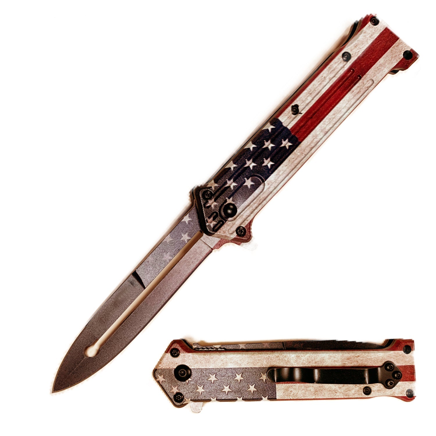 4.5 Inch Joker Folder Knife with State Flag Handle Free Shipping Exclusive