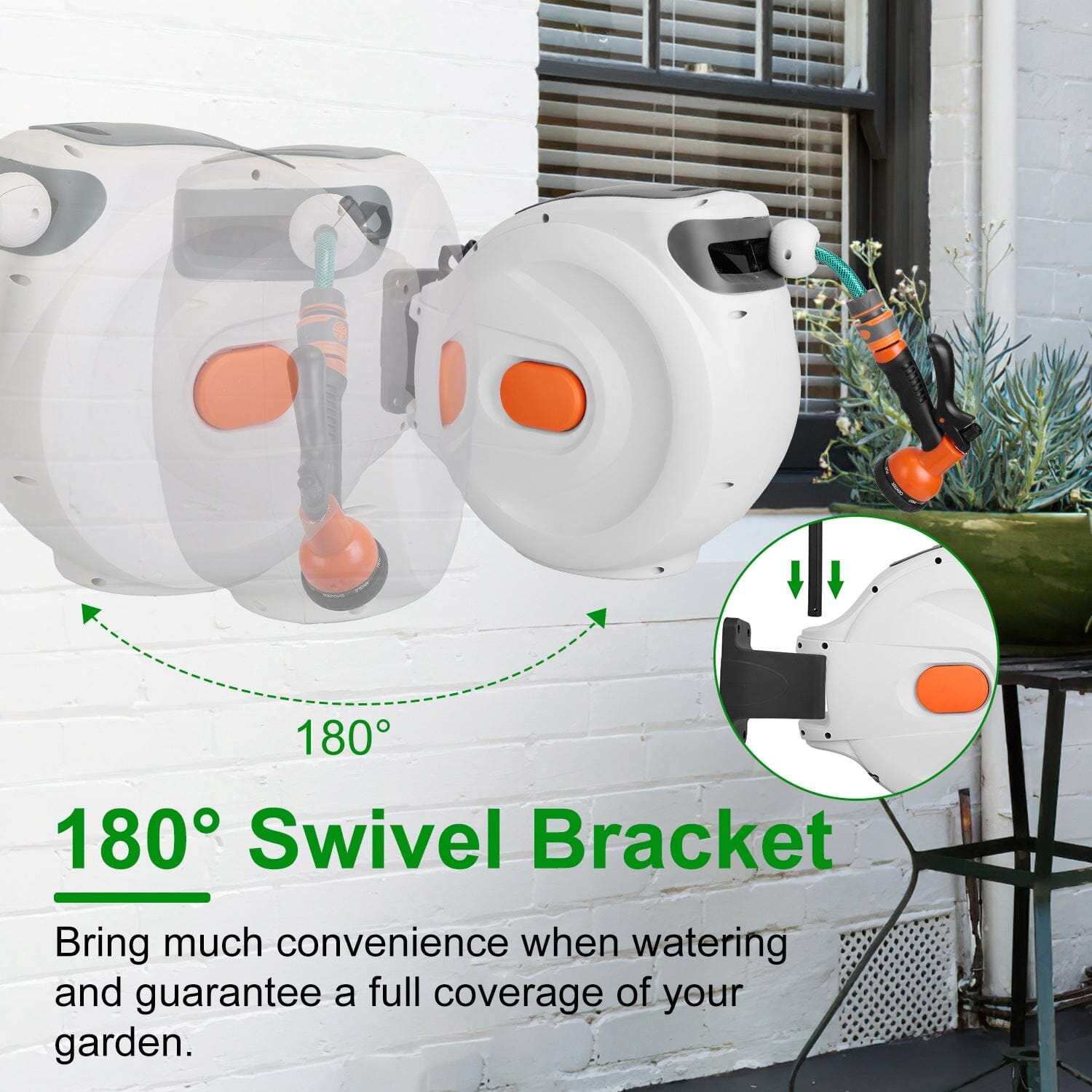 Wall Mounted Automatic Retractable Garden Hose Reel Fashionable Sale Online