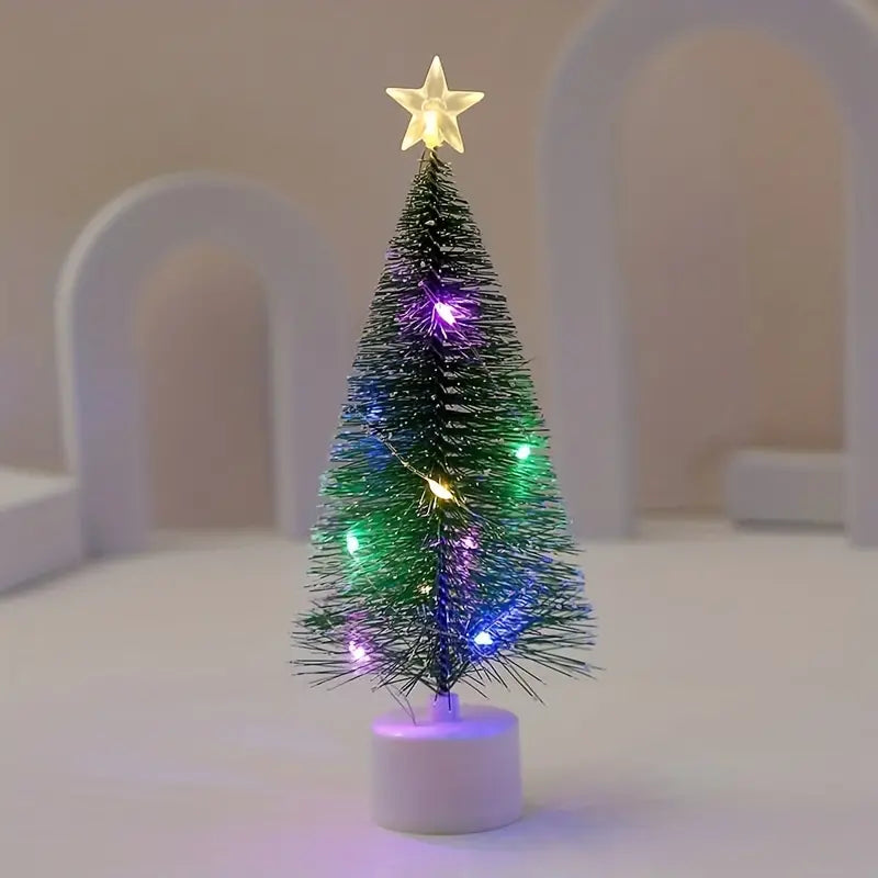 Mini Lighted Colorful Christmas Tree with LED Night Light Acrylic Artificial Sale 100% Authentic