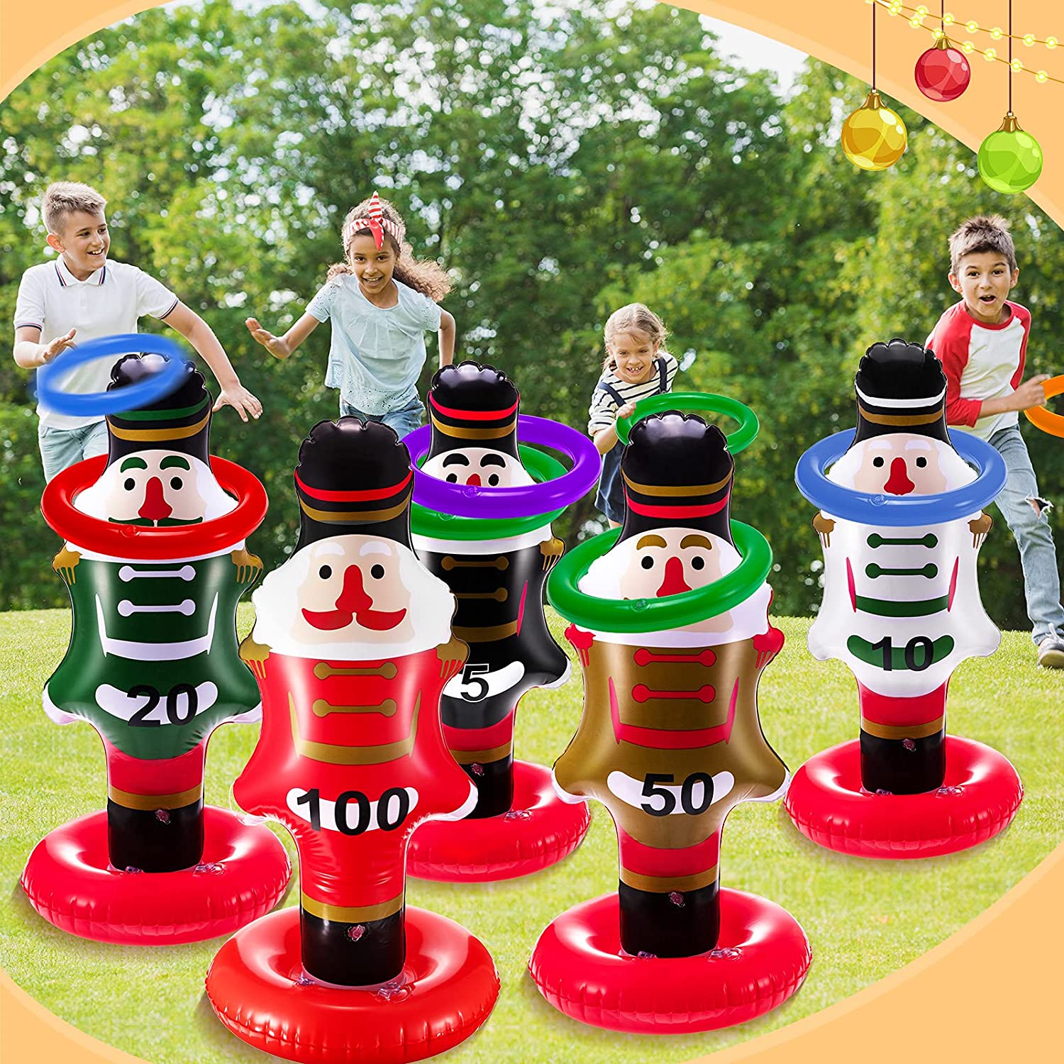 5-Pack: Christmas Nutcrackers Ring Toss Christmas Party Games Toys Discount Ebay