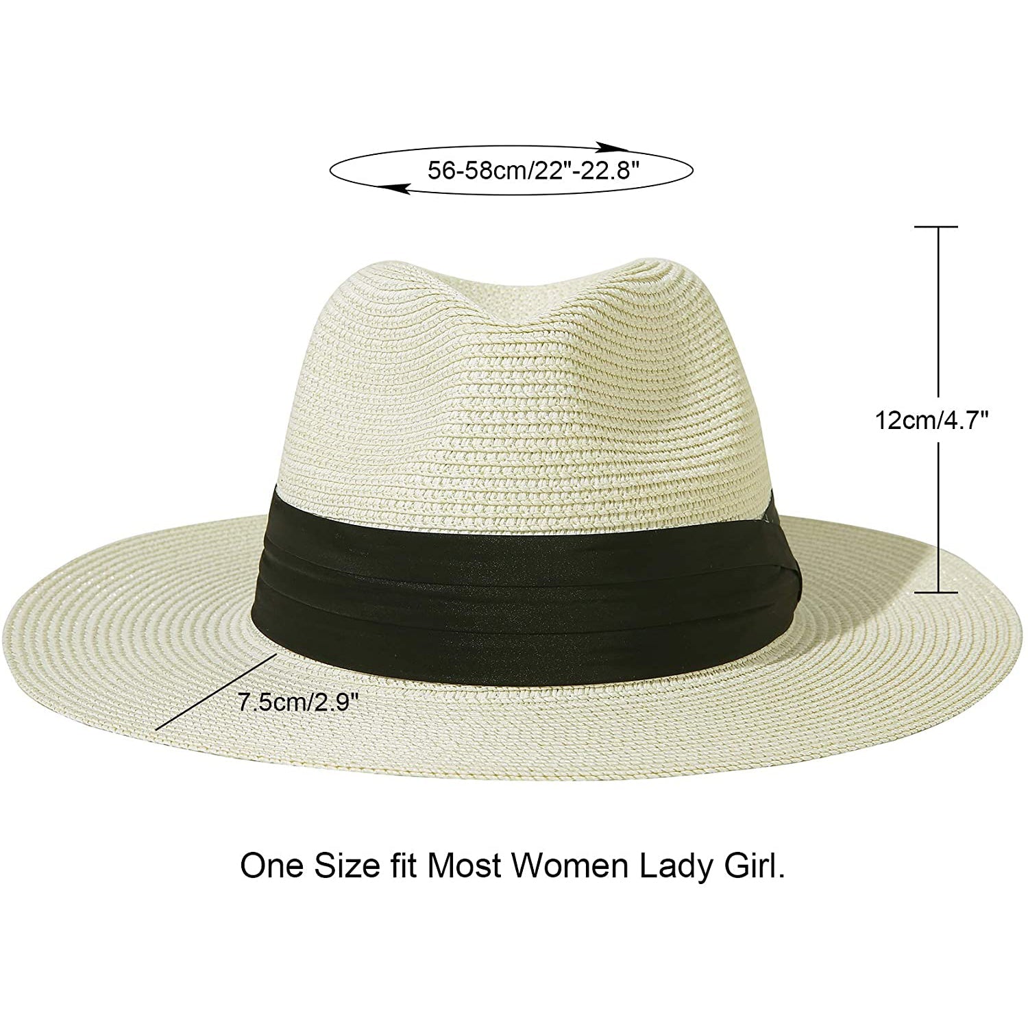 Women Wide Brim Straw Panama Roll up Hat With Mastercard Cheap Pice