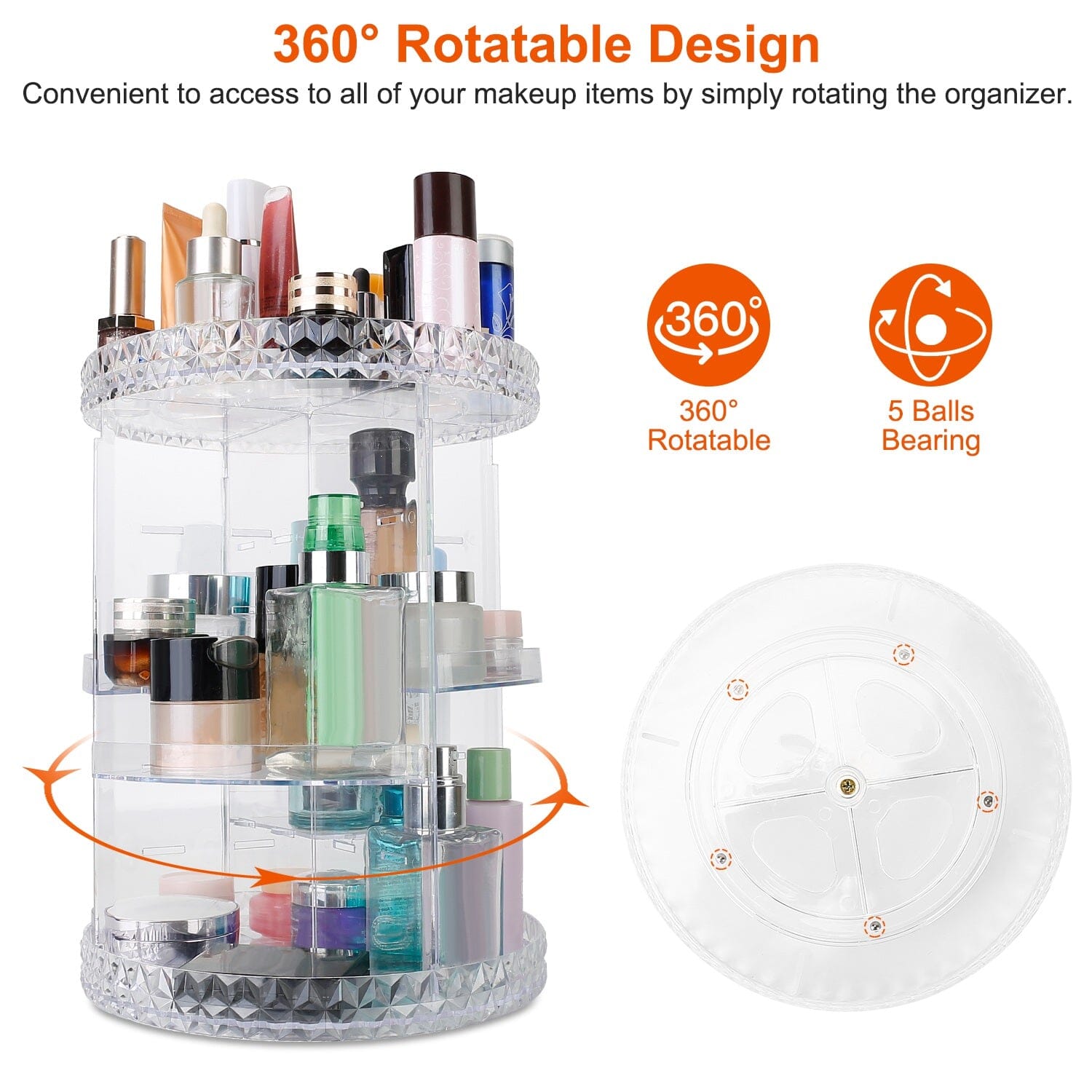 360° Rotating Make Up Organizer 2025 New Cheap Pice