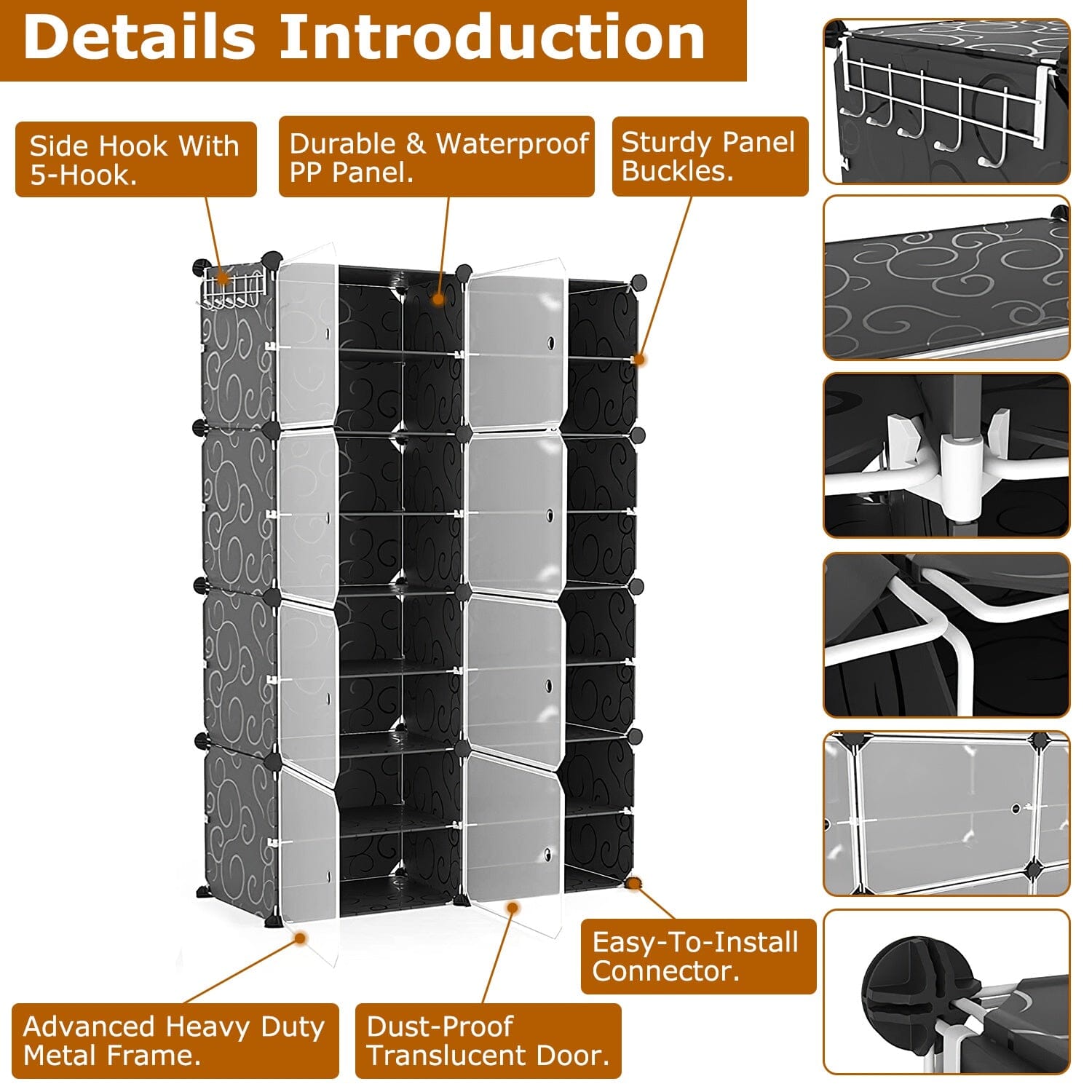 Shoe Rack Organizer with Transparent Doors Fashionable For Sale