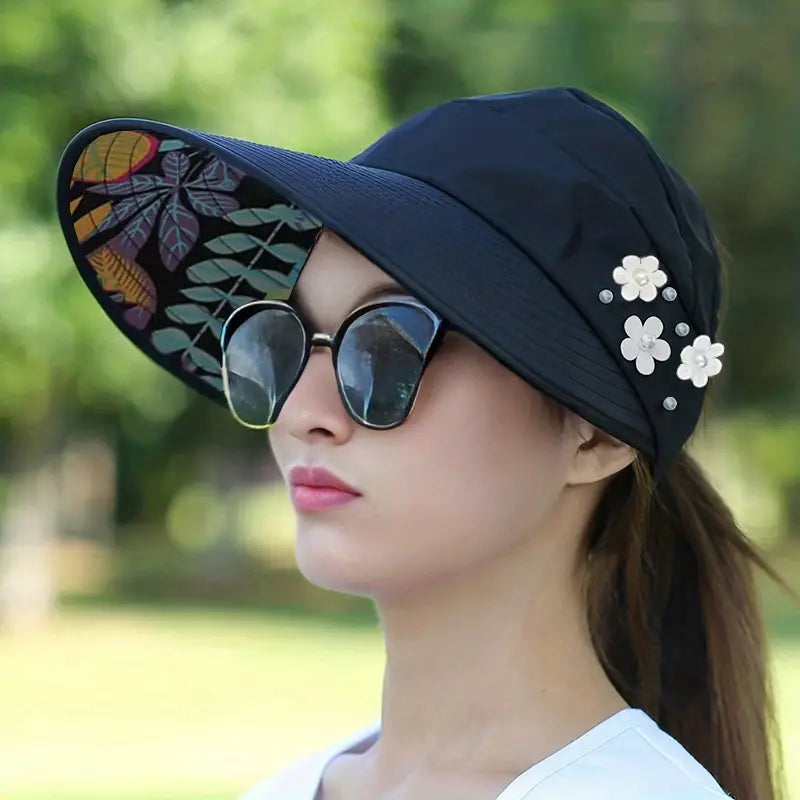 Wide Brim Sun Visor Foldable Picnic Hat Beach UV Protection Scallop Cap Cheap Get Authentic