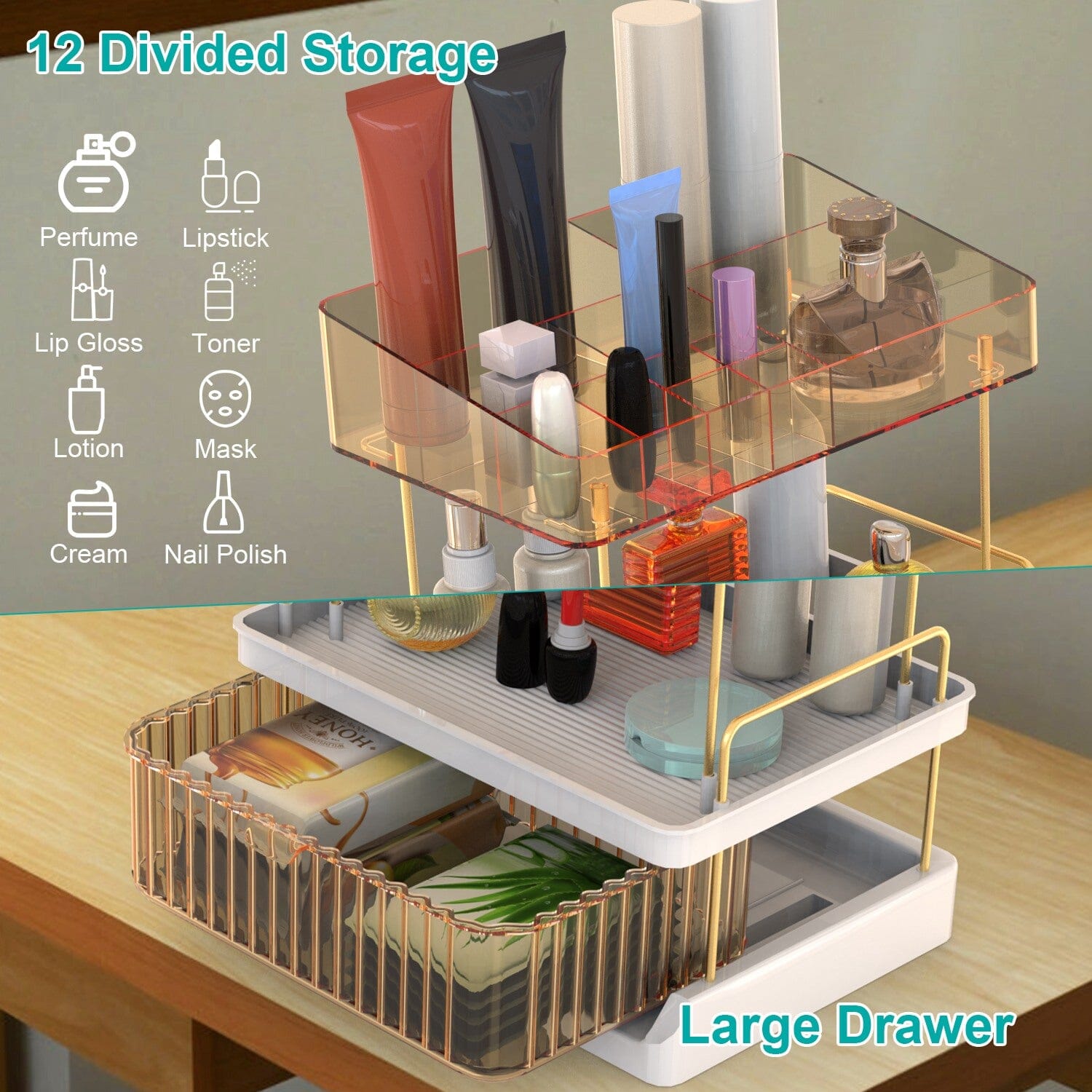 3-Tier Make Up Organizer Clearance Big Sale