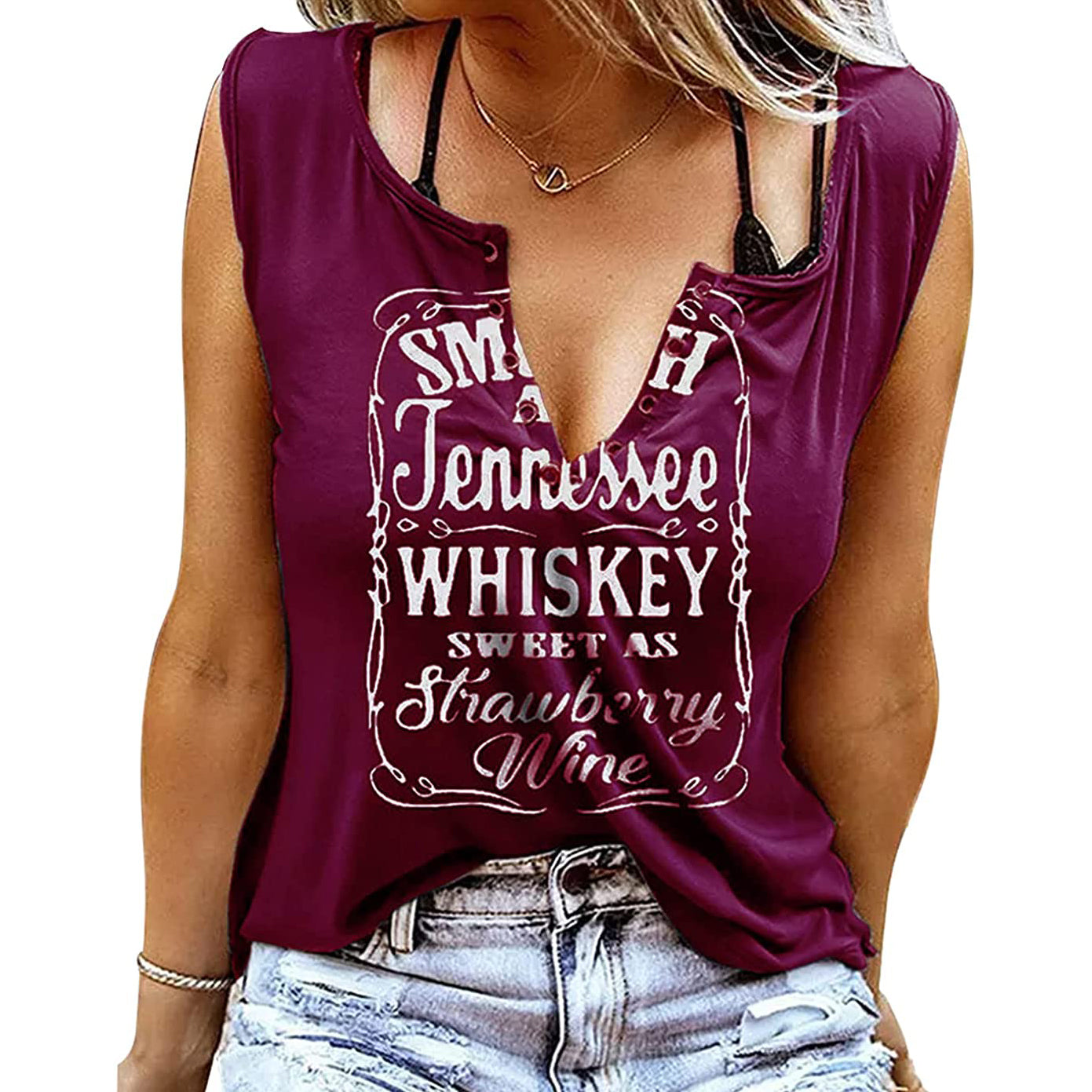 Smooth As Tennessee Whiskey Sweet As Strawberry Wine Shirt Inexpensive