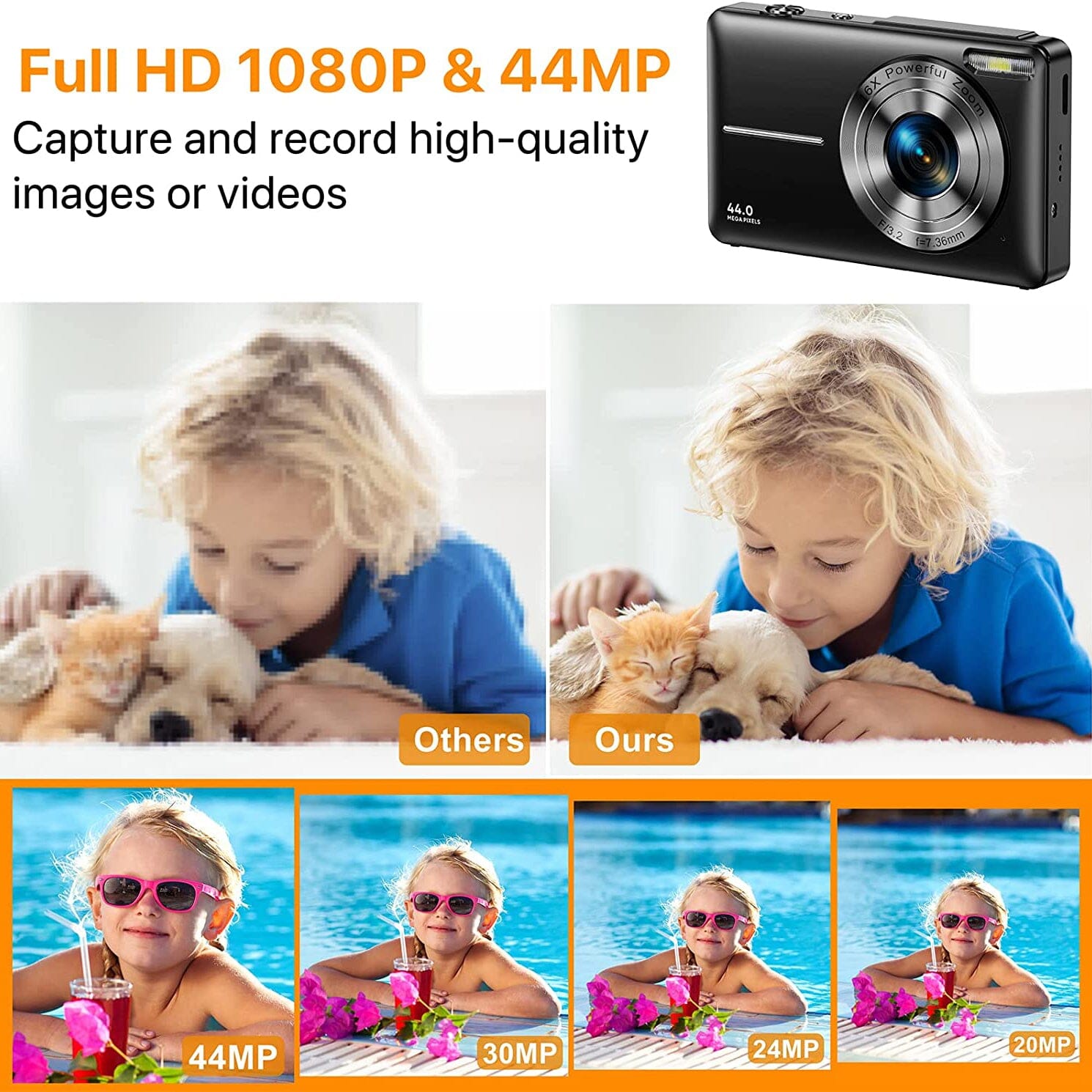 FHD 1080P Digital Camera for Kids Free Shipping Big Discount