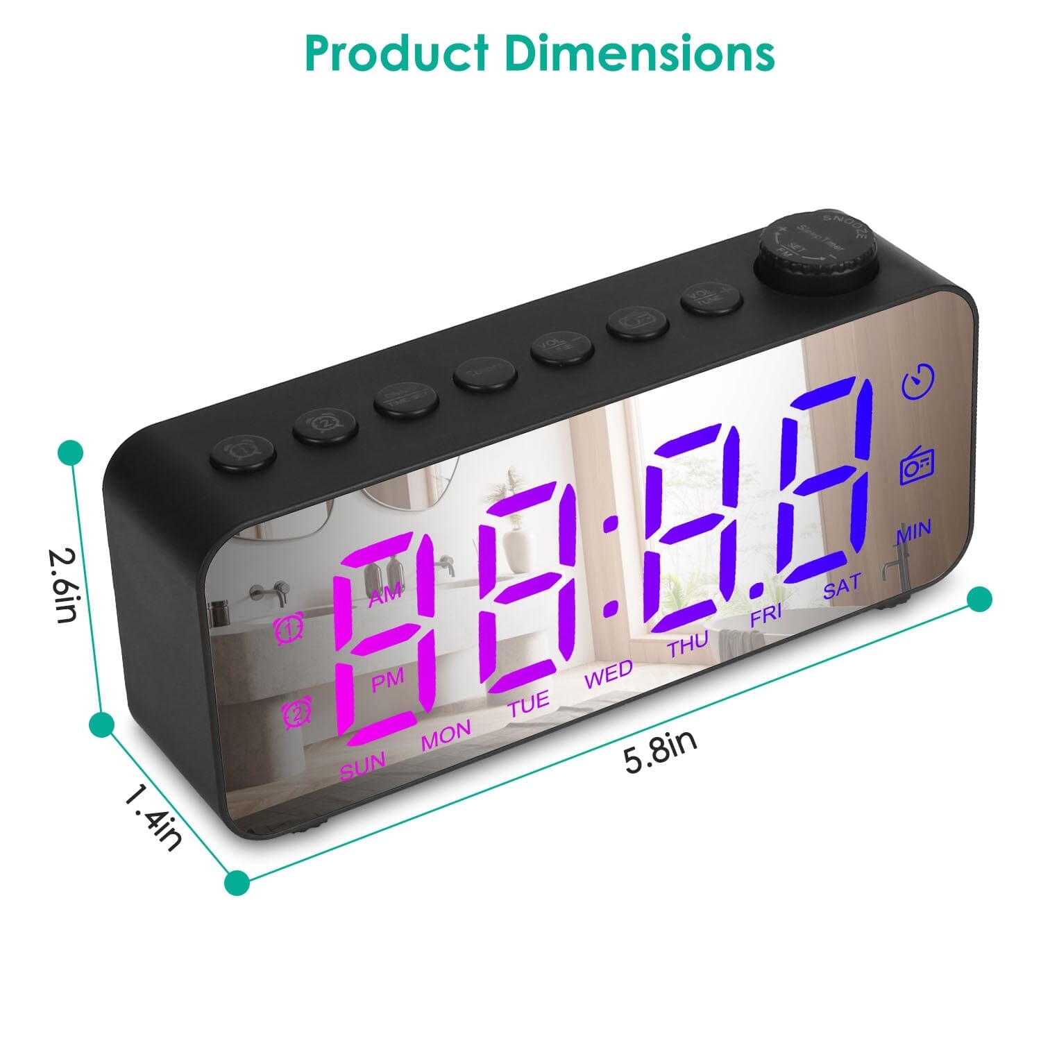 RGB Color LED Digital Alarm Clock Free Shipping Online