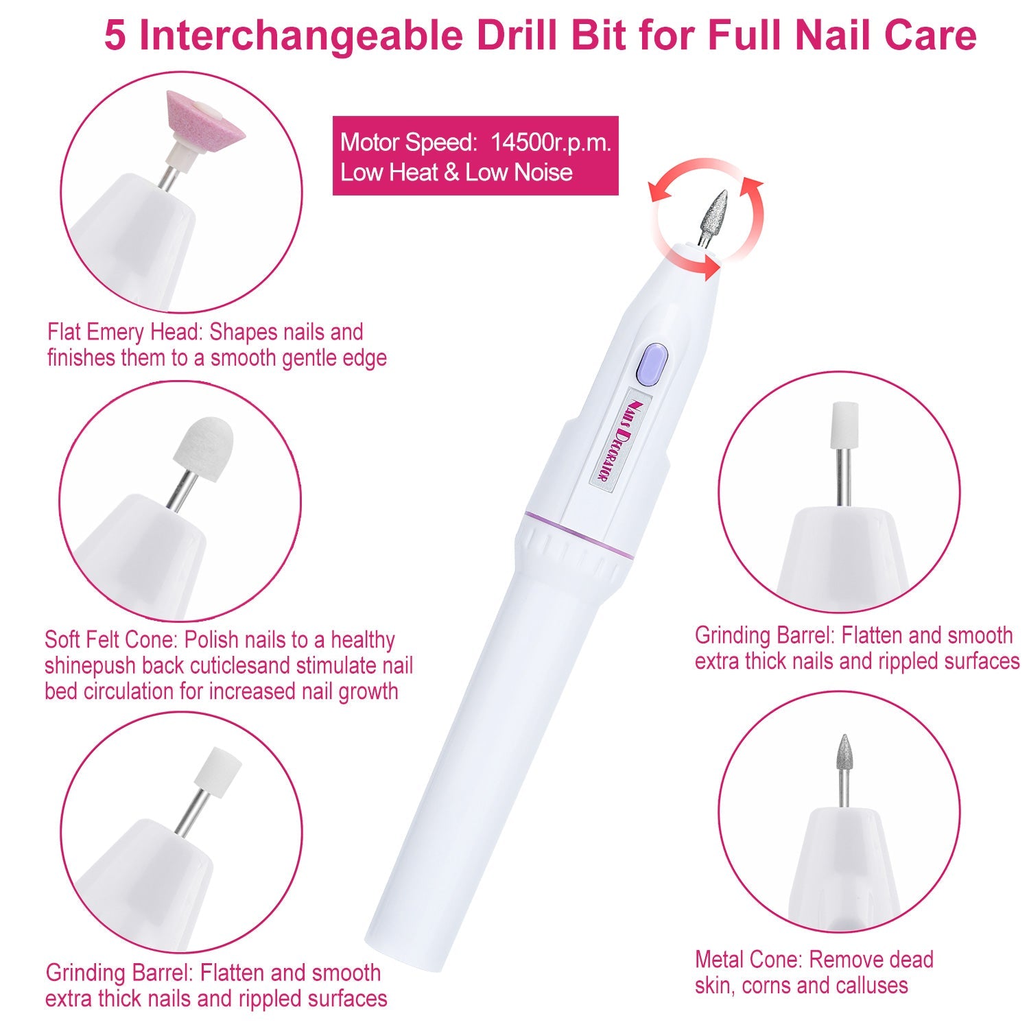 Professional Nail Drill File Manicure Pedicure Set Discount Latest Collections