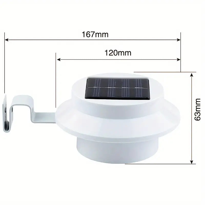 3-Pack: Solar LED Fence Gutter Lights Discount 2025 New