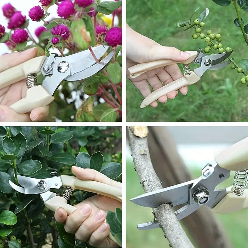 2-Pieces: Garden Pruning Shears Set Sharp Blades 2025 Cheap Online