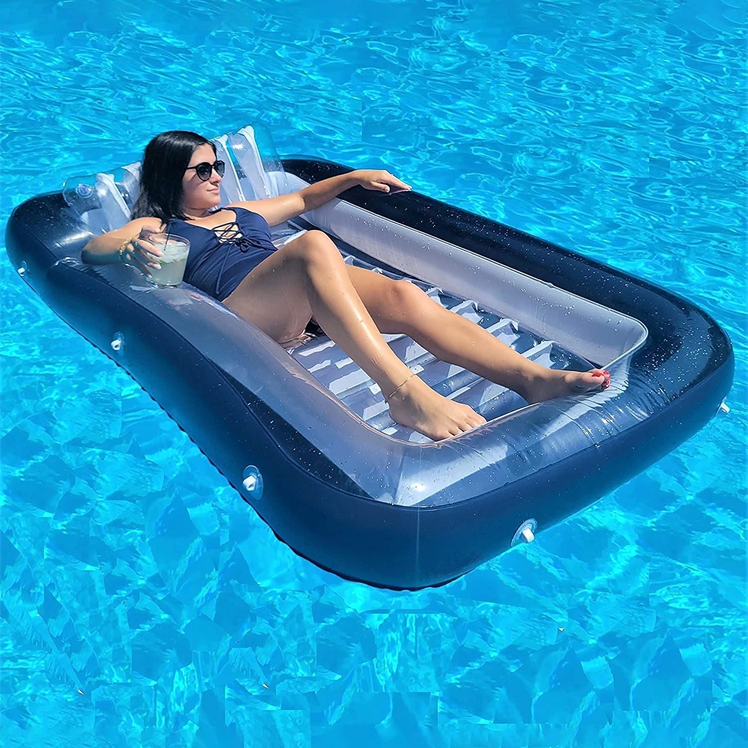 XL Floating Pool Bed, Inflatable Water Lounger Raft Cheap Pirce