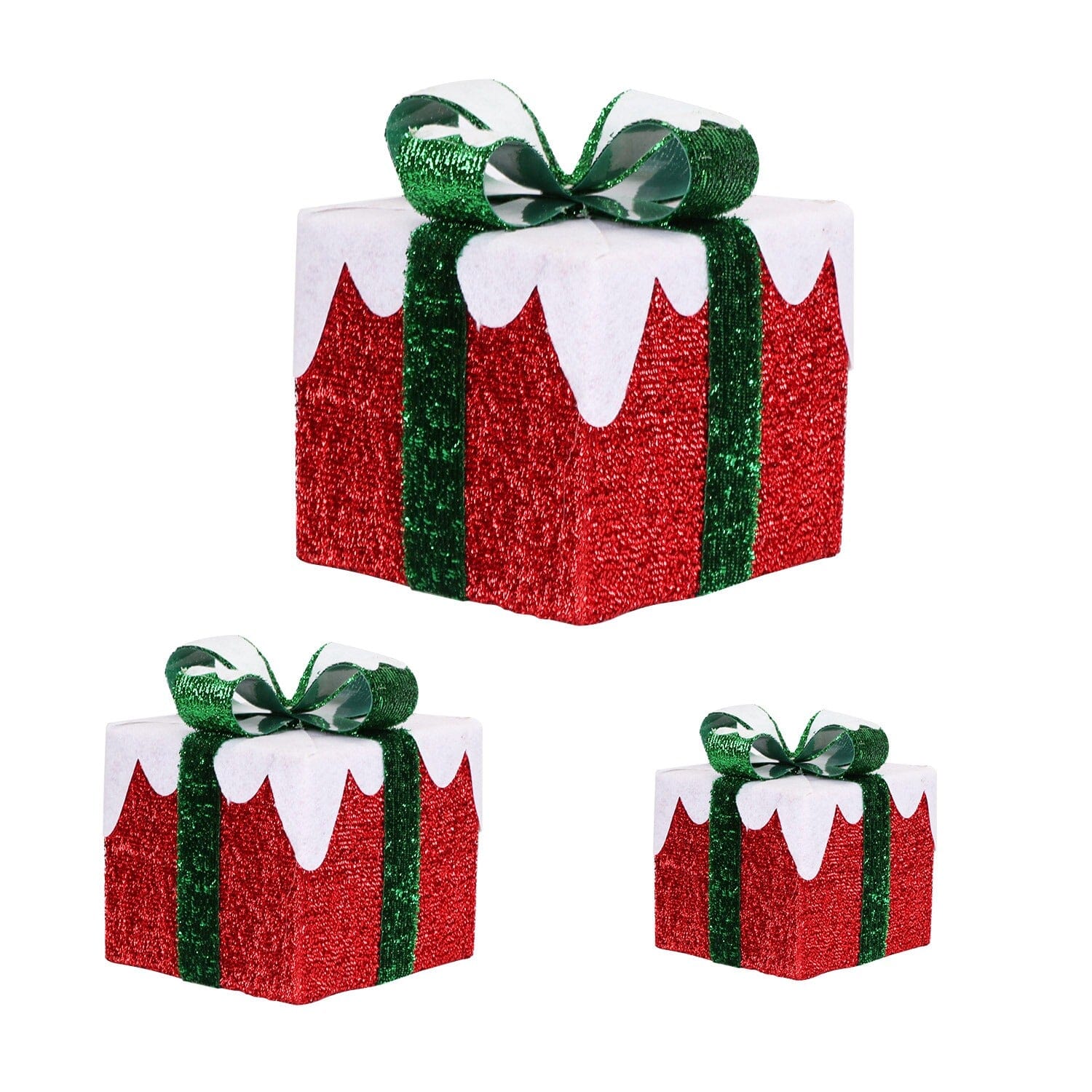 3-Piece Set: Lighted Gift Boxes Christmas Decoration IP44 with 3 Bows Timer 60 LED Cheapest For Sale