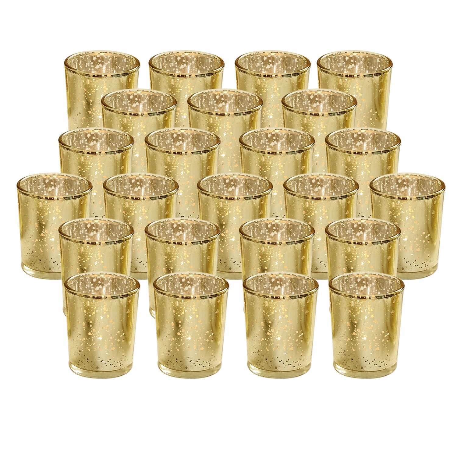 24-Pieces Gold Votive Tealights Candle Holder Mercury Glass Sale Huge Surprise