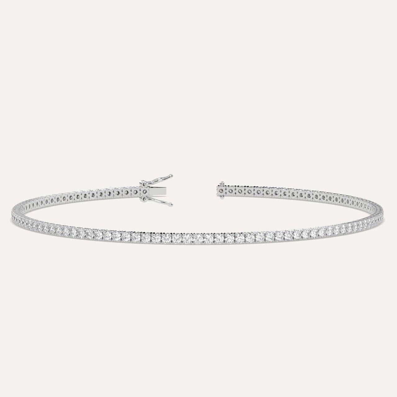 1.80ct TW Round-Cut Natural Diamond Tennis Bracelet 14K White Gold 7 Inch Pre Order For Sale