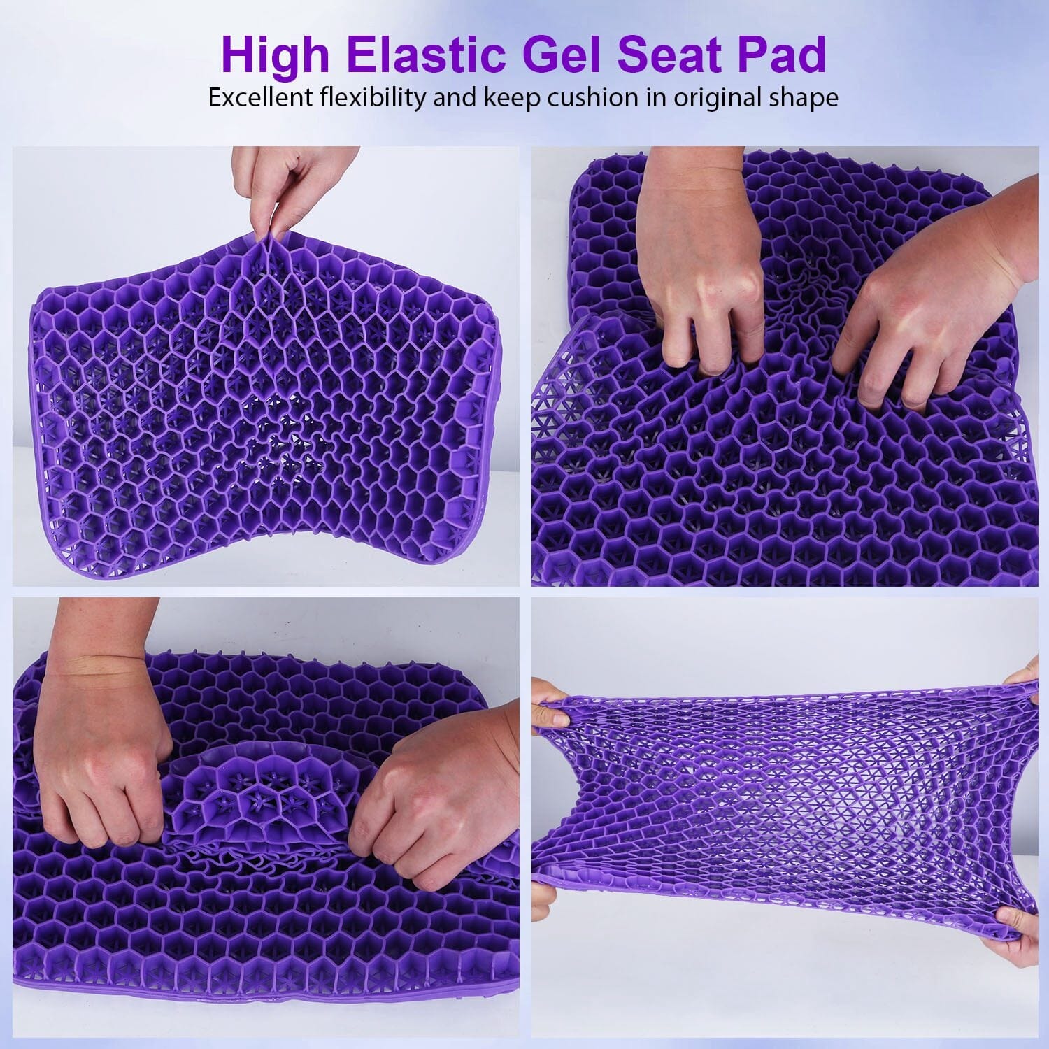 Gel Seat Cushion Non-Slip Breathable Honeycomb Sitting Cushion Pressure Pad Clearance Original