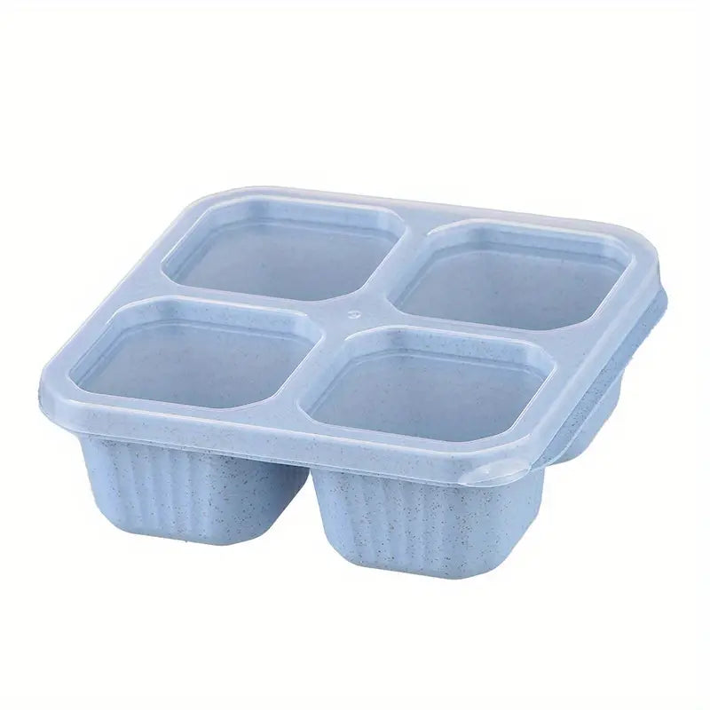 4-Pack: Snack Container With 4 Compartments, Divided Bento Lunch Box With Transparent Lids Discount Low Cost