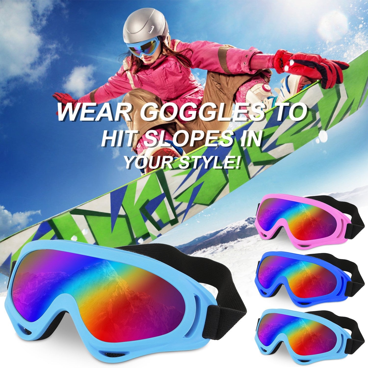 3-Pack: Winter Sports Goggles for Kids and Adults Official Site