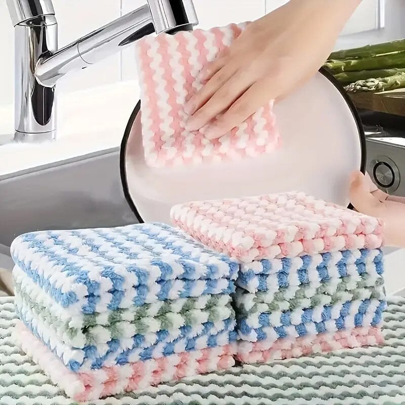 5-Pack: Ultra-Soft Microfiber Dish Cloths Amazon For Sale