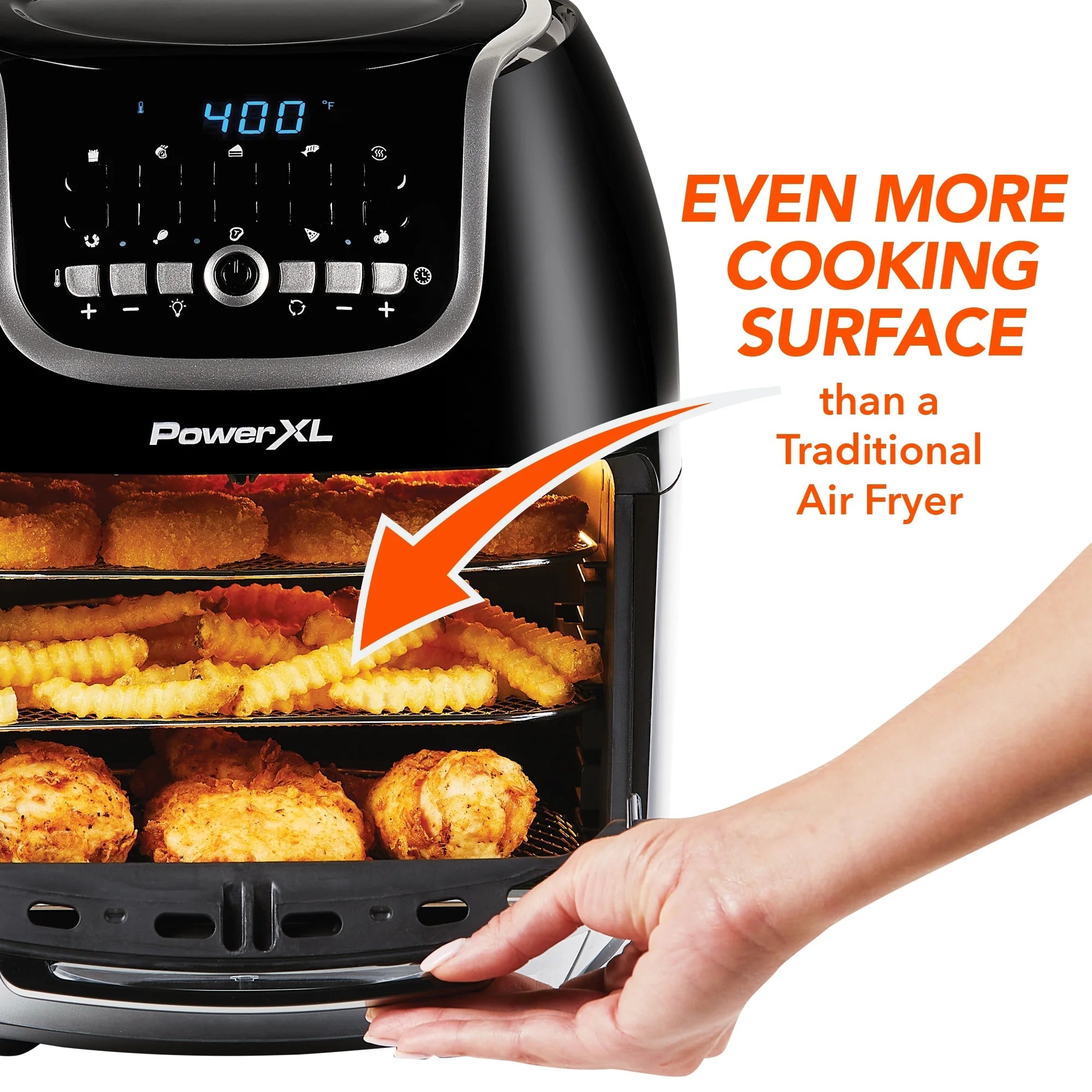 PowerXL Vortex Air Fryer Pro Plus 10 Quart Capacity, Black, 1700 Watts (Black) Low Shipping Fee Online