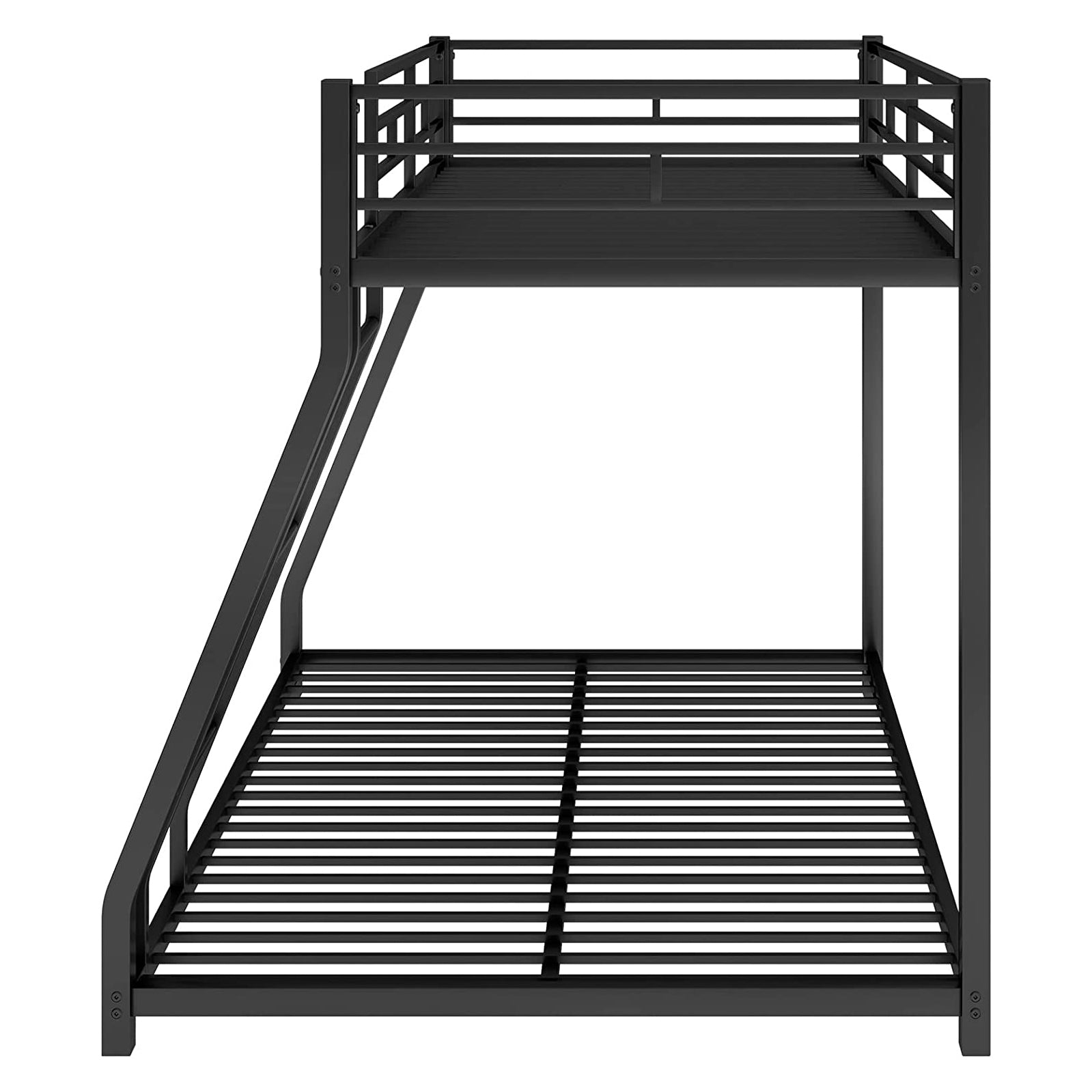 Twin Over Full Low Bunk Bed with Ladder Inexpensive