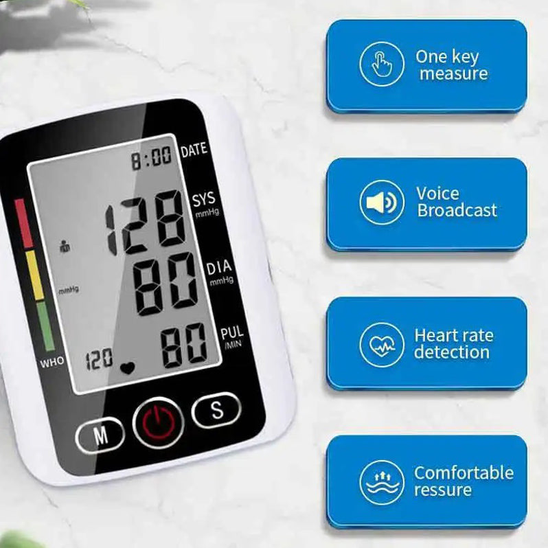 Blood Pressure Digital Upper Arm Automatic Heart Rate Monitor Low Cost Online