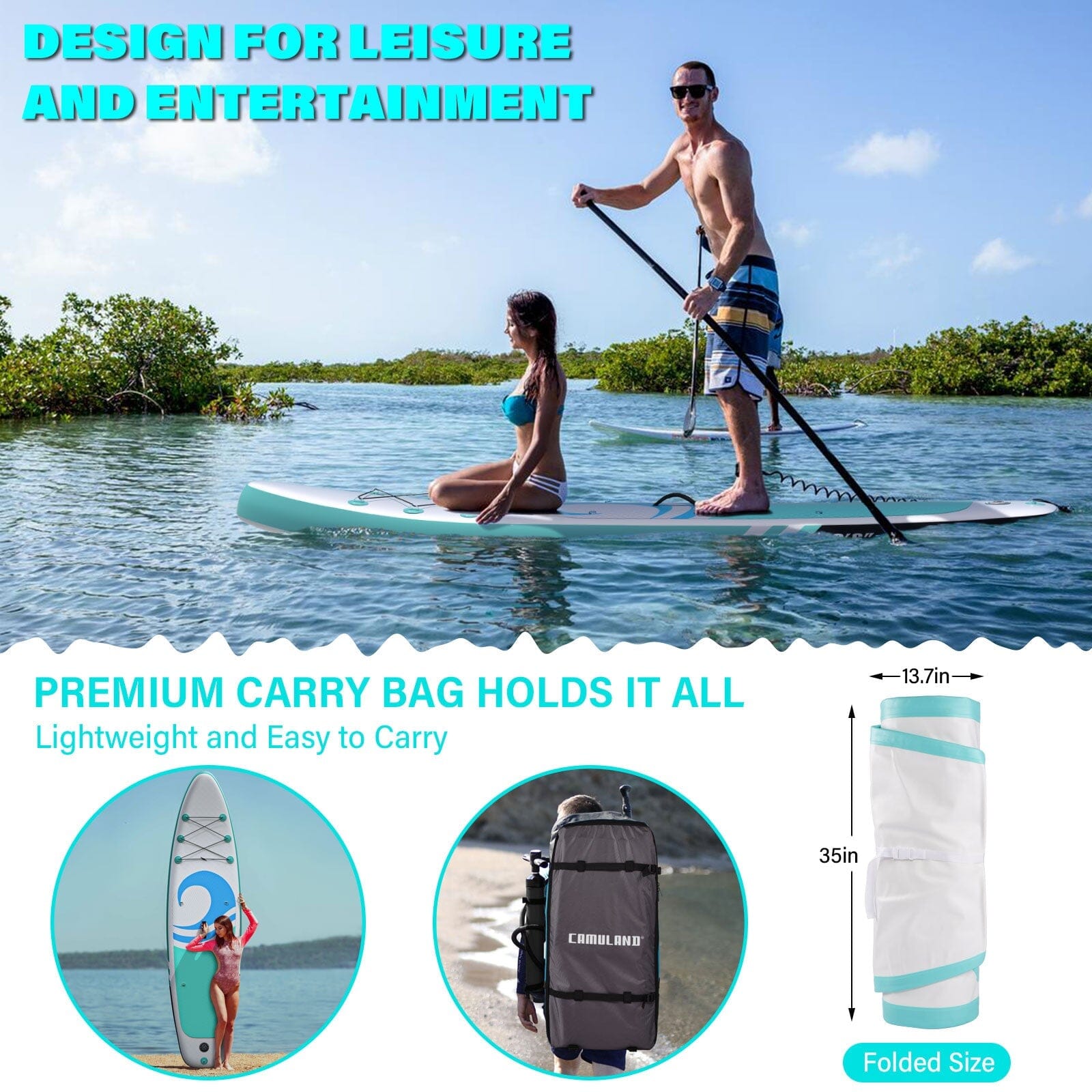 10’6” x 32”x 6” Paddle Boards for Adults with Premium SUP Accessories and Backpack Cheap Sale Buy