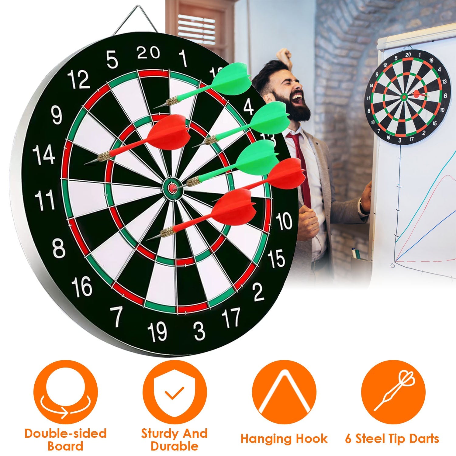 16-Inch Dart Board Game Set Sale 100% Authentic