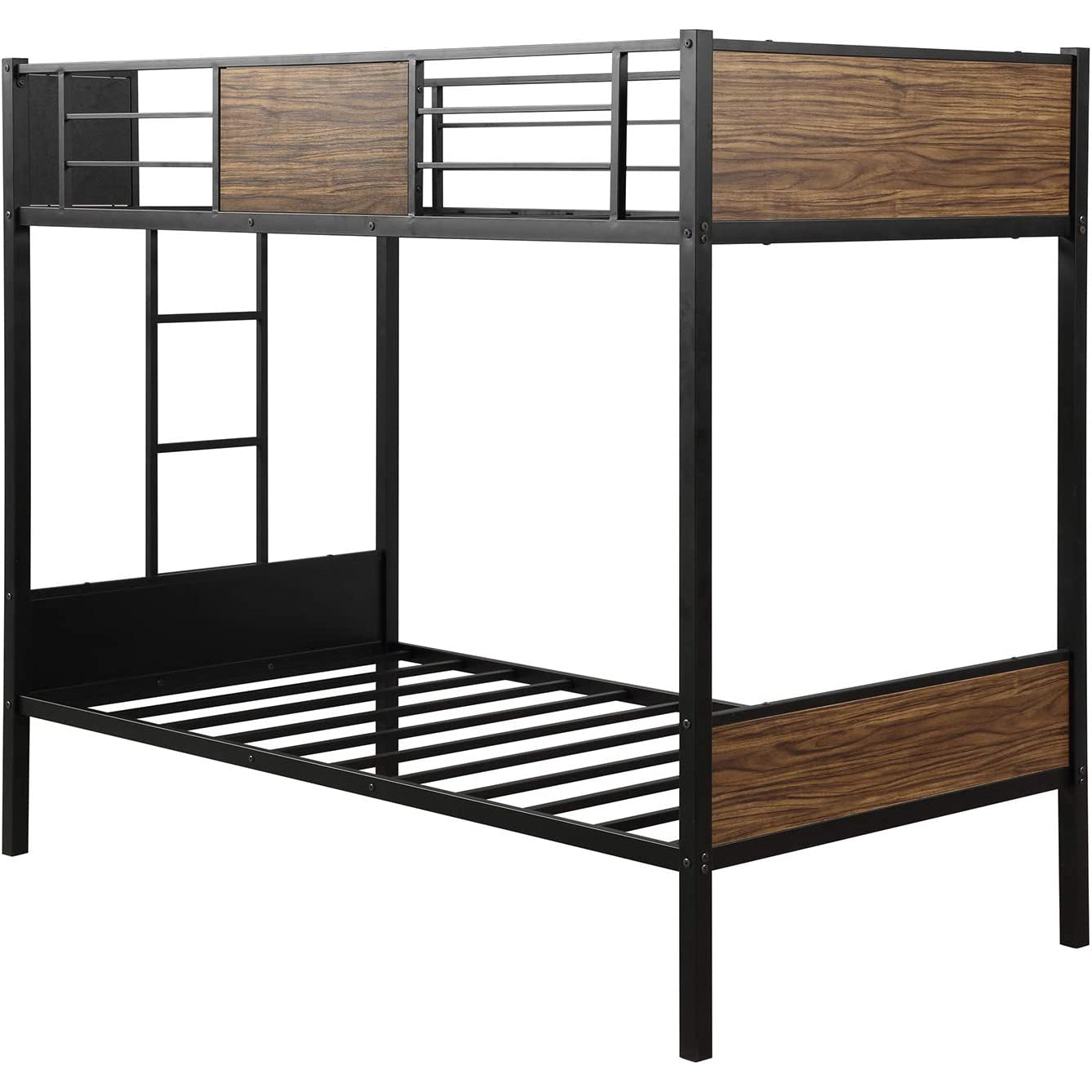 Metal Bunk Bed with Safety Railing Ladder Collections For Sale