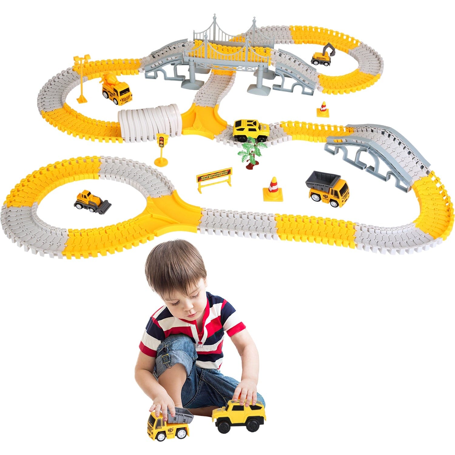 340-Piece: Construction Race Track Toy Set Discount Pices