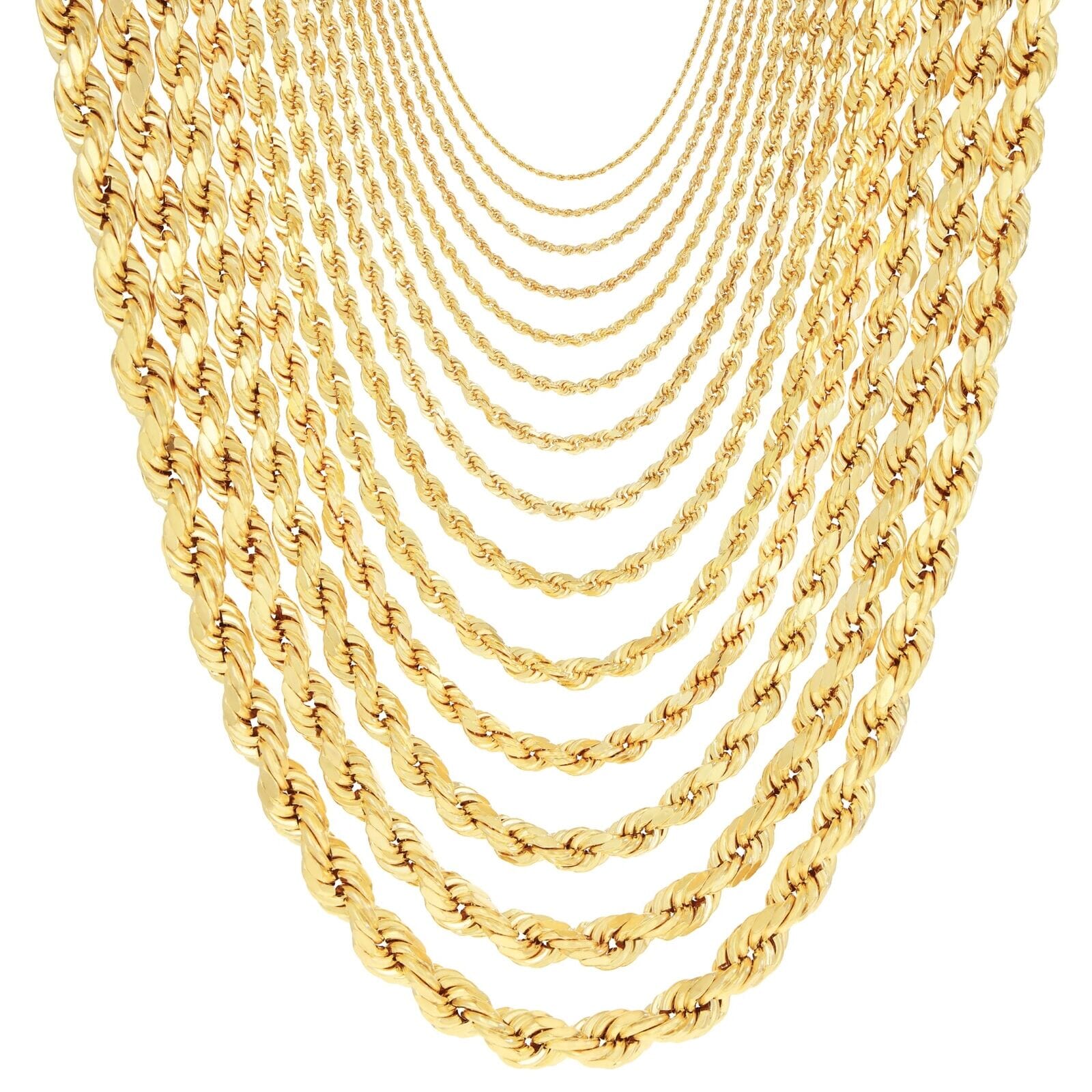 Rope Chain in Yellow Gold - 7mm Nicekicks Cheap Pice