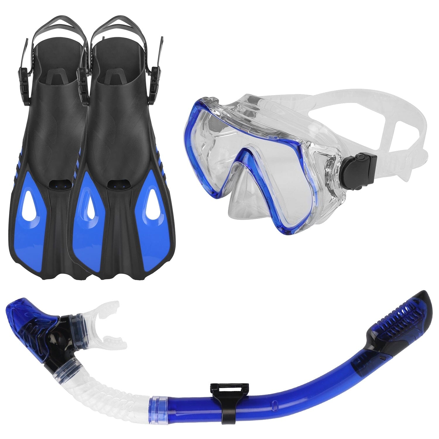 Snorkling Gear Mask Fin Set with Adjustable Swim Fins Cheap Sale Comfortable