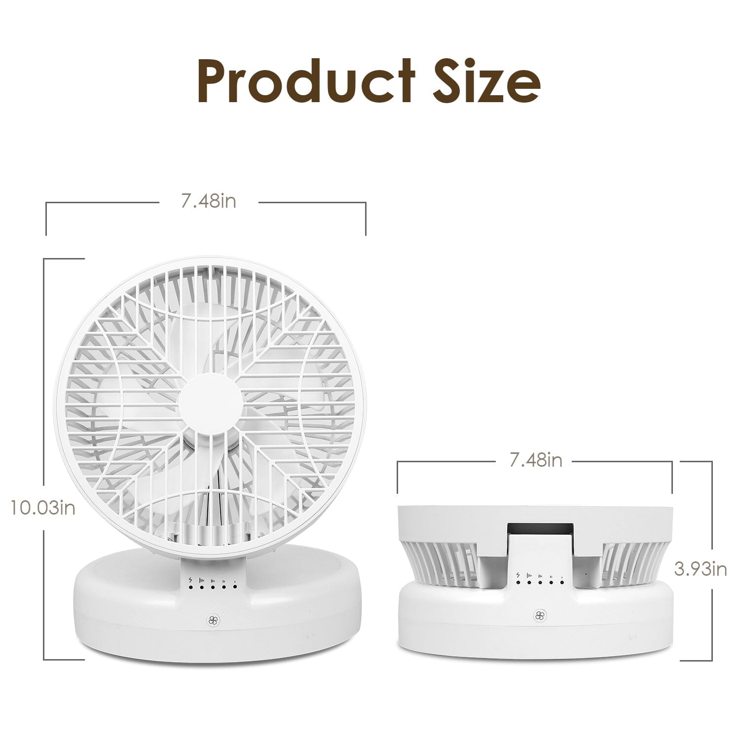 Foldable Desk Fan with 4 Wind Speeds Type-C Rechargeable Wall-Mounted Cheap Sale Choice