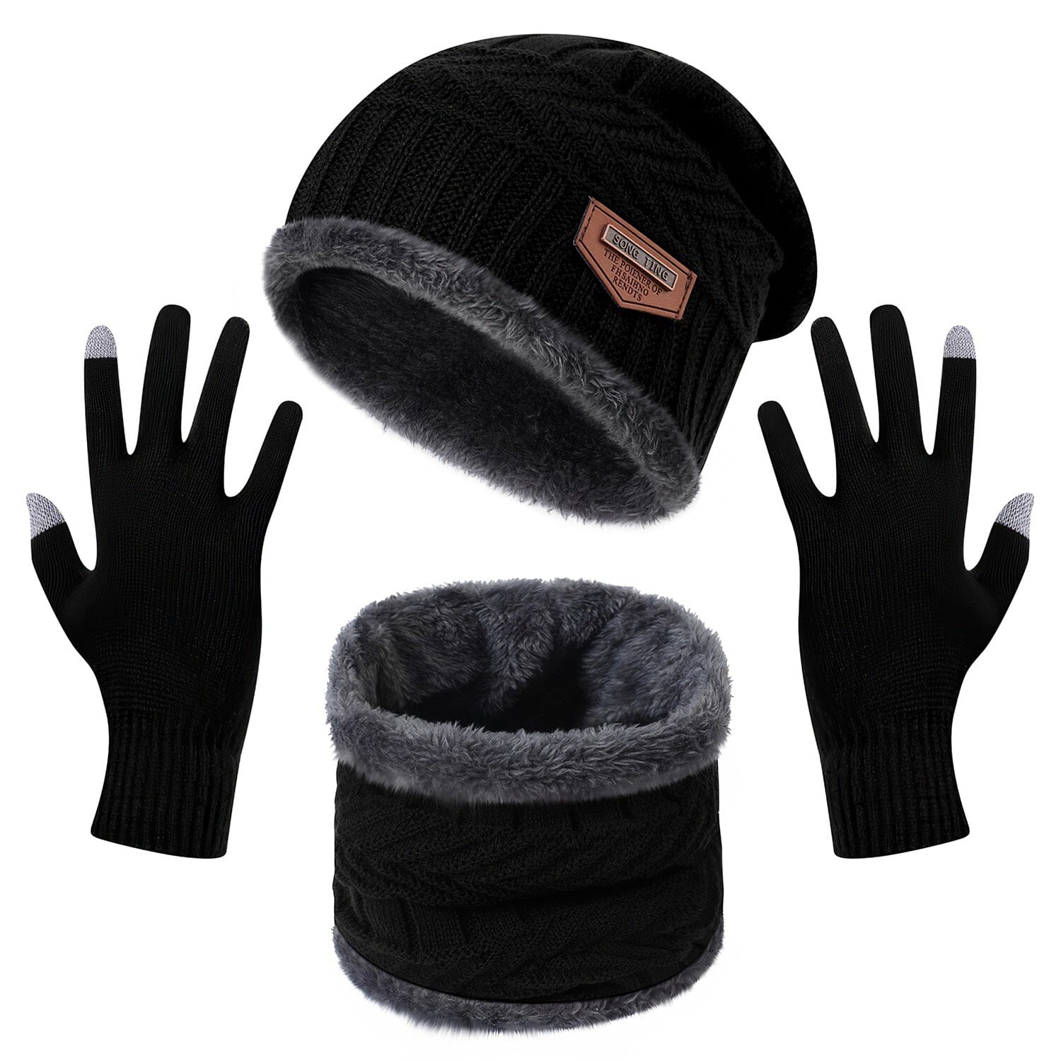 Winter Warm Beanie and Touch Screen Gloves Scarfs Set New Arrival Cheap Online