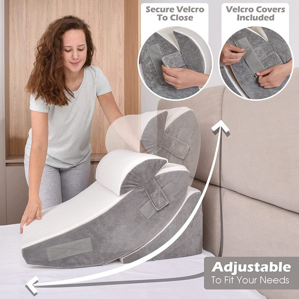 4-Piece: Orthopedic Wedge Pillow Set Cheap Get To Buy