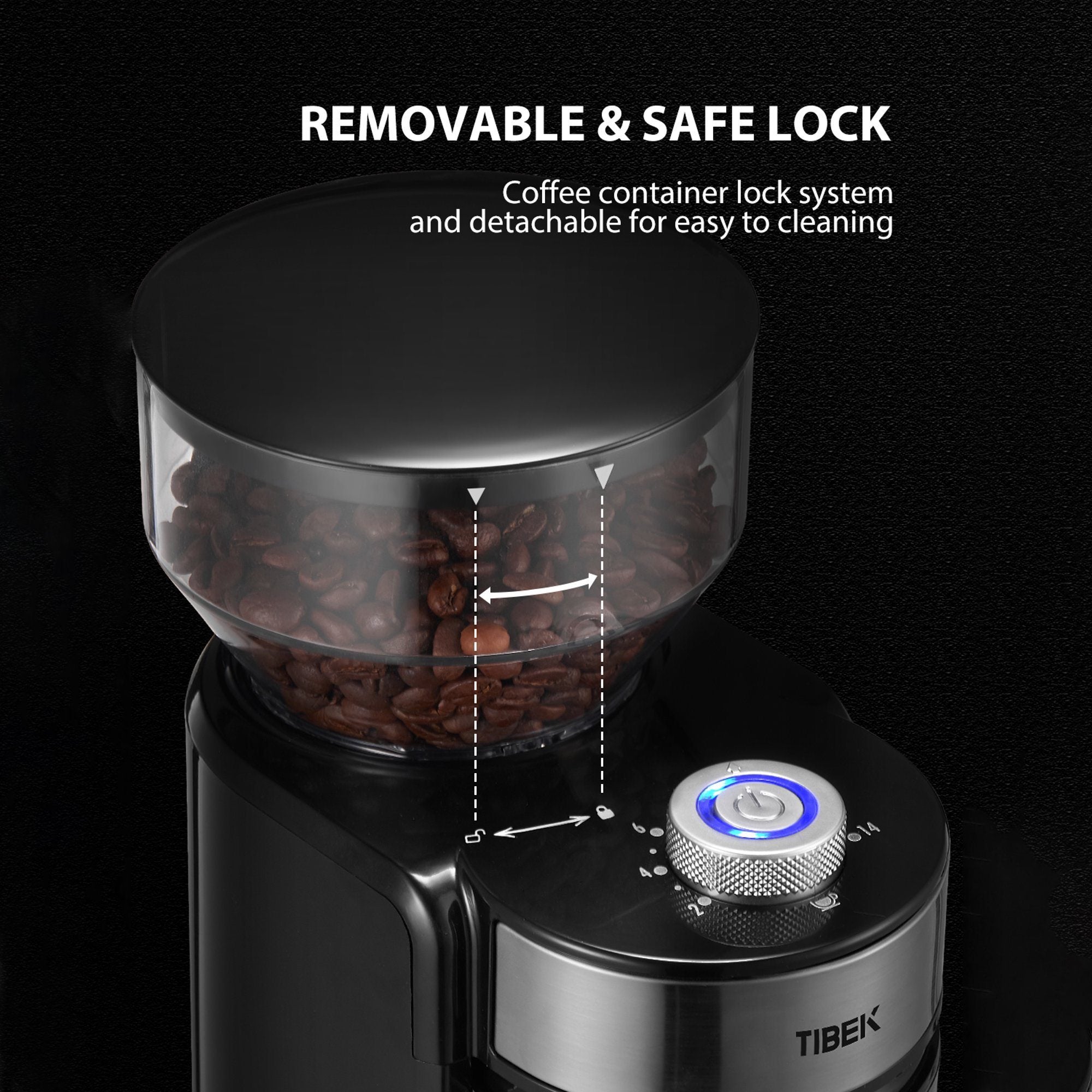 Electric Burr Coffee Grinder with 18 Settings Sale Best Wholesale