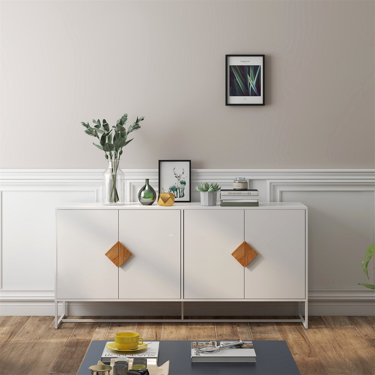 Storage Sideboard Cabinet White New Arrival For Sale