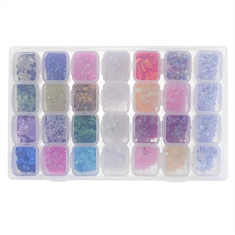 Small 28 Grids Diamond Box Clear Plastic Jewelry Craft Storage Container Sale Classic