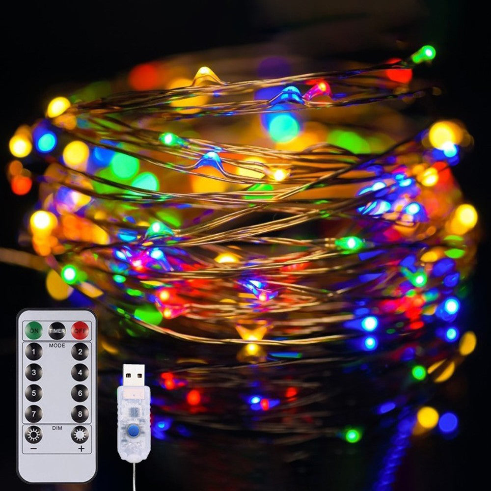 40 Ft. USB Waterproof Remote Control LED Christmas String Lights with 8 Modes Best Wholesale For Sale