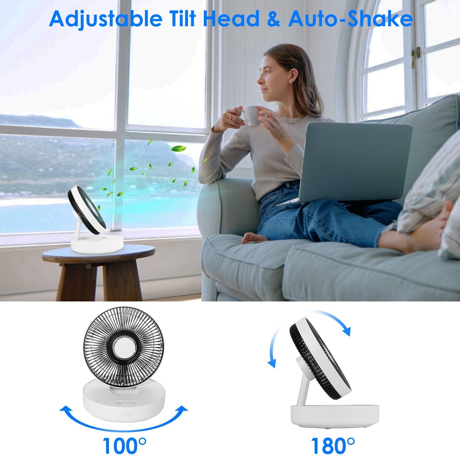 Foldable Rechargeable LED Desk Fan Wall Mounted with Magnetic Remote Sale 100% Guaranteed