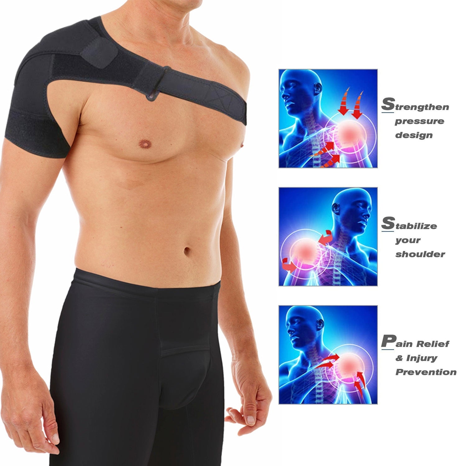 Unisex Adjustable Pain Relief Magnetic Shoulder Brace Support Brace Best Sale For Sale