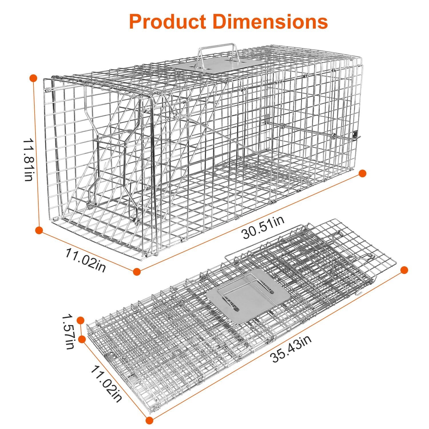 Humane Catch Release Live Animal Collapsible Galvanized Wire Trap Cage Free Shipping Cheap Online