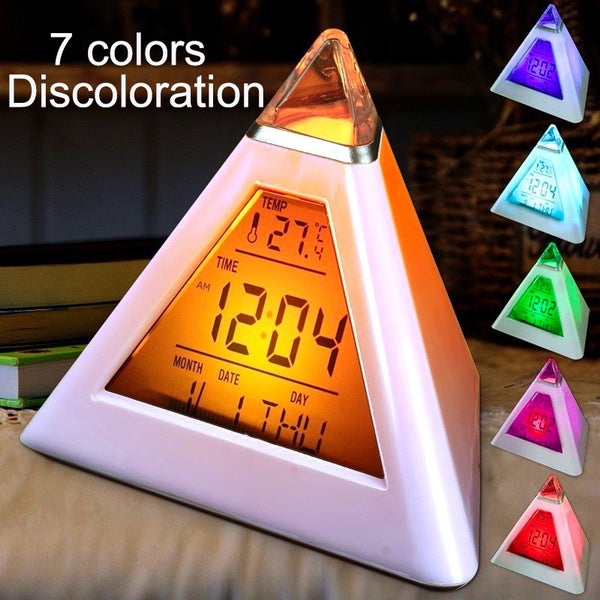 7 Color Changing LED Alarm Clock Cheap View