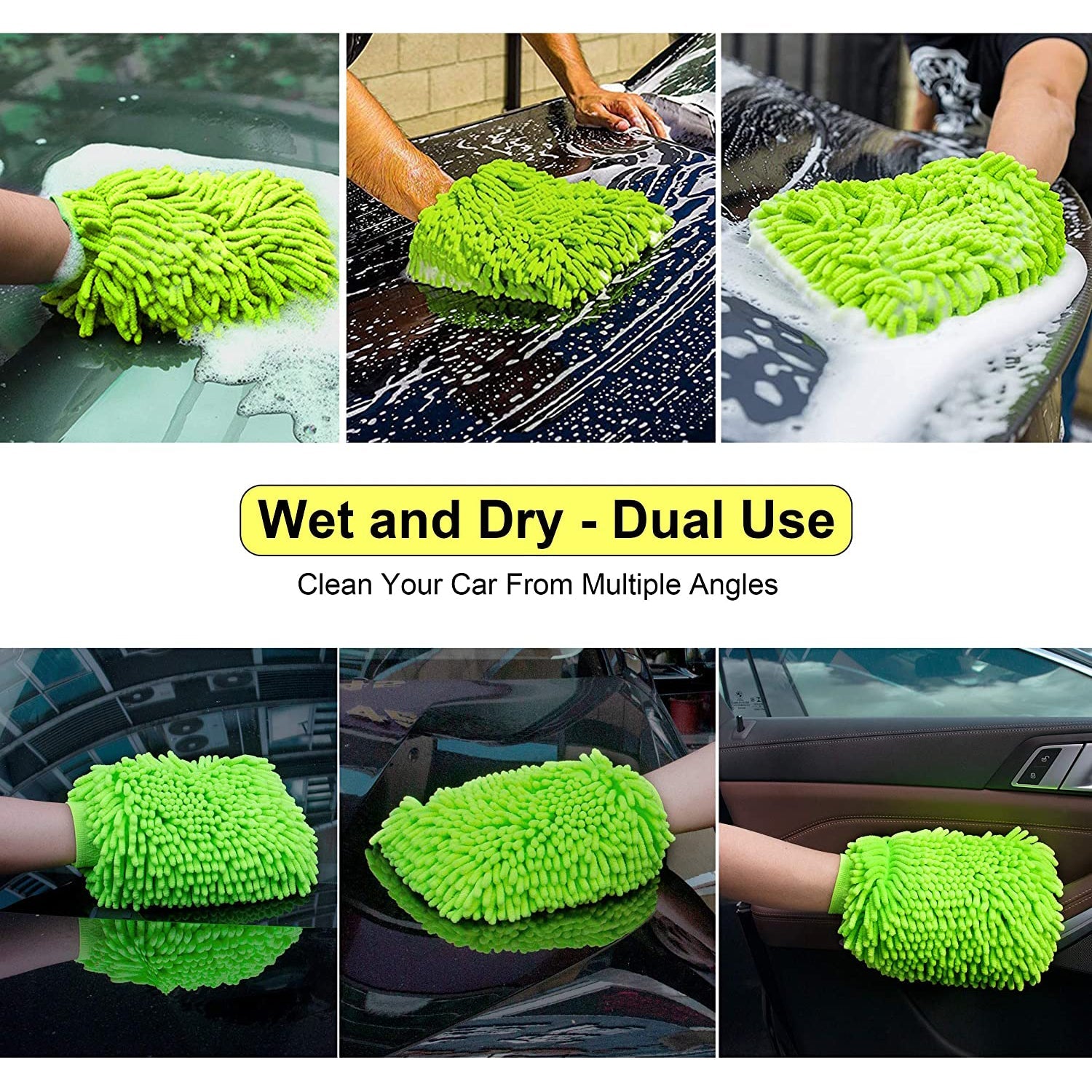 2-Pack: Large Size Microfiber Car Wash Mitt Buy Online