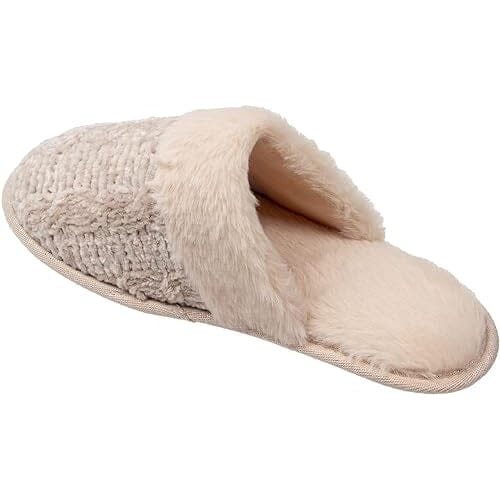 Roxoni Fur Trim Knit Sweater Slippers for Women Quality Free Shipping Outlet