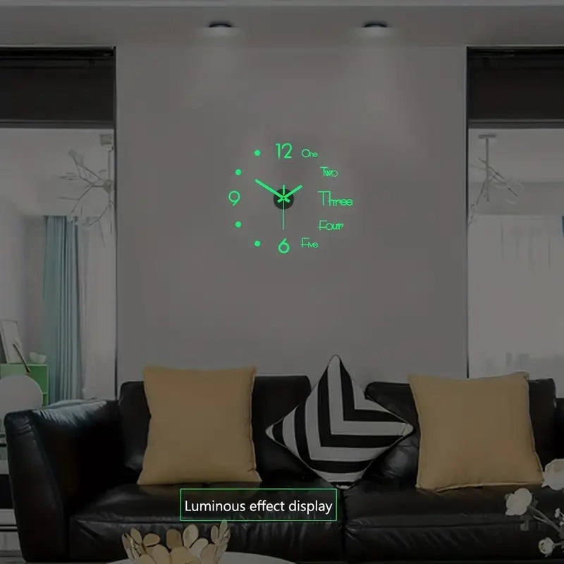 Large 3D Frameless Wall Clock Stickers Sast Online