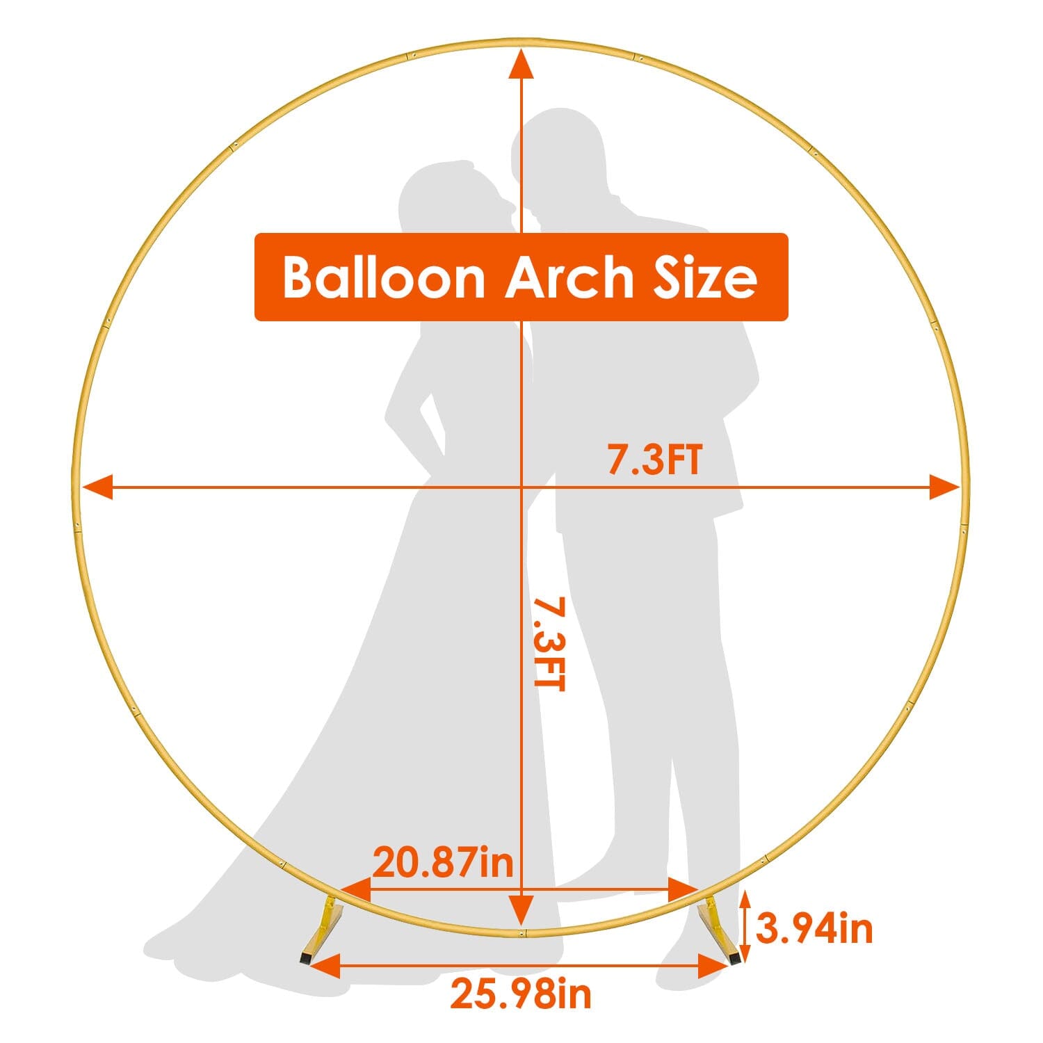 Metal Round Arch Reusable Backdrop Stand with Balloon Tools Cheap Store