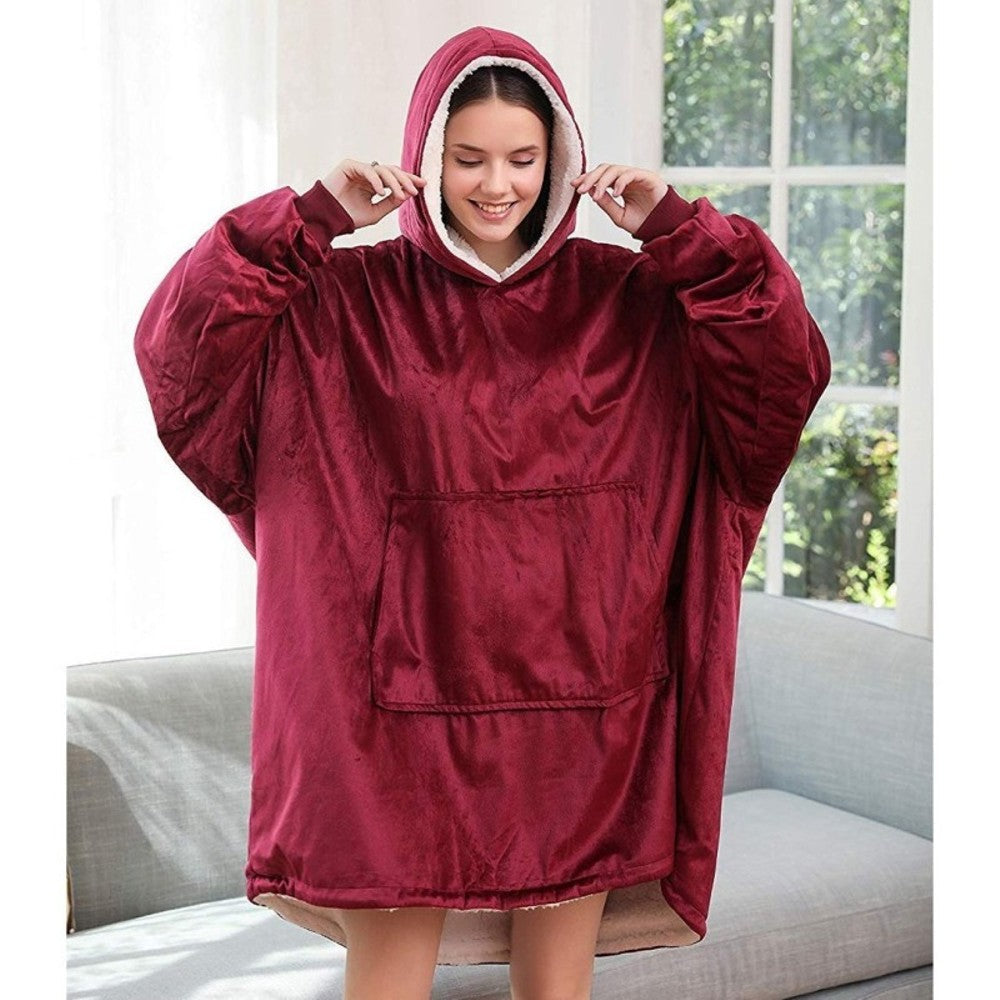 Unisex Oversized Sherpa Wearable Blanket Free Shipping With Paypal