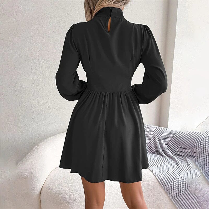 Women's A Line Turtleneck Mini Dress Sale New Styles