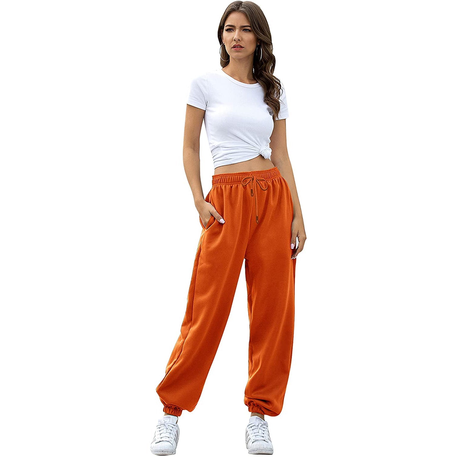 Womens Belted Sweatpants with Pockets Sale Fast Delivery